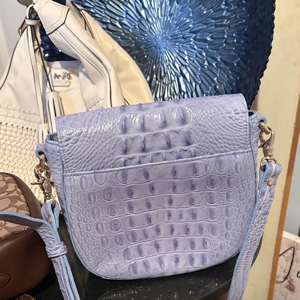 Coach & Brahmin- RESERVED MINUS BROWN CROSSBODY - Picture 4 of 9